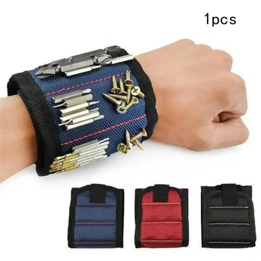 Muñequera Magnética Fuerte / Bolsa Herramientas Portátil Ajustable para Electricista (Sostiene Tornillos/Clavos/Pernos)
