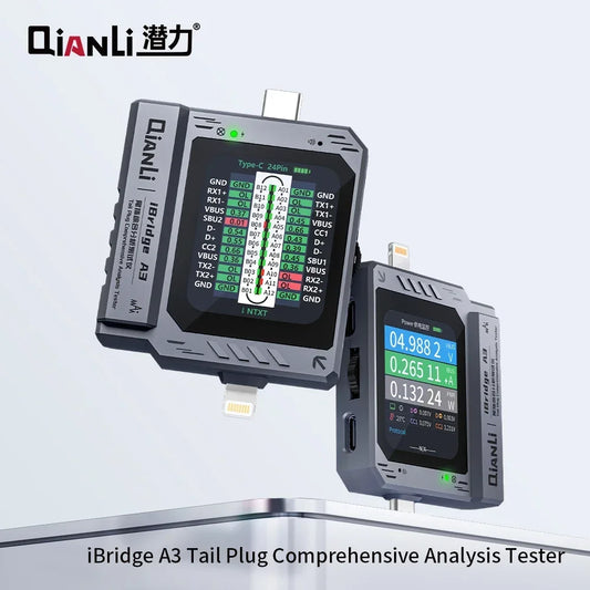 Detector QIANLI iBridge A3 para Puerto Carga (Lightning/Tipo C) en iPhone/Huawei/Samsung/Xiaomi