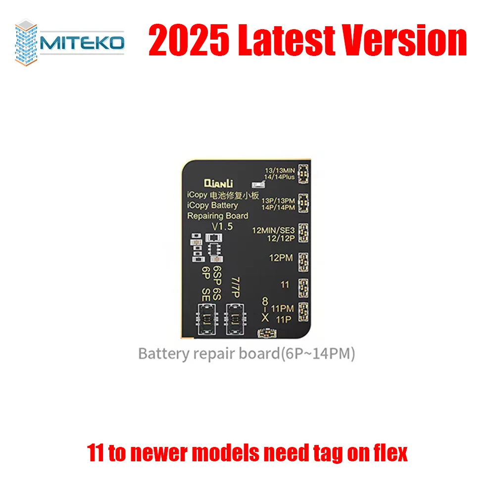 Qianli iCopy Plus 2.3v 2025 LCD Ture Tone Virbrator EEPROM Programmer Battery Testing Board Headset For iPhone 7- 11 12Pro Max