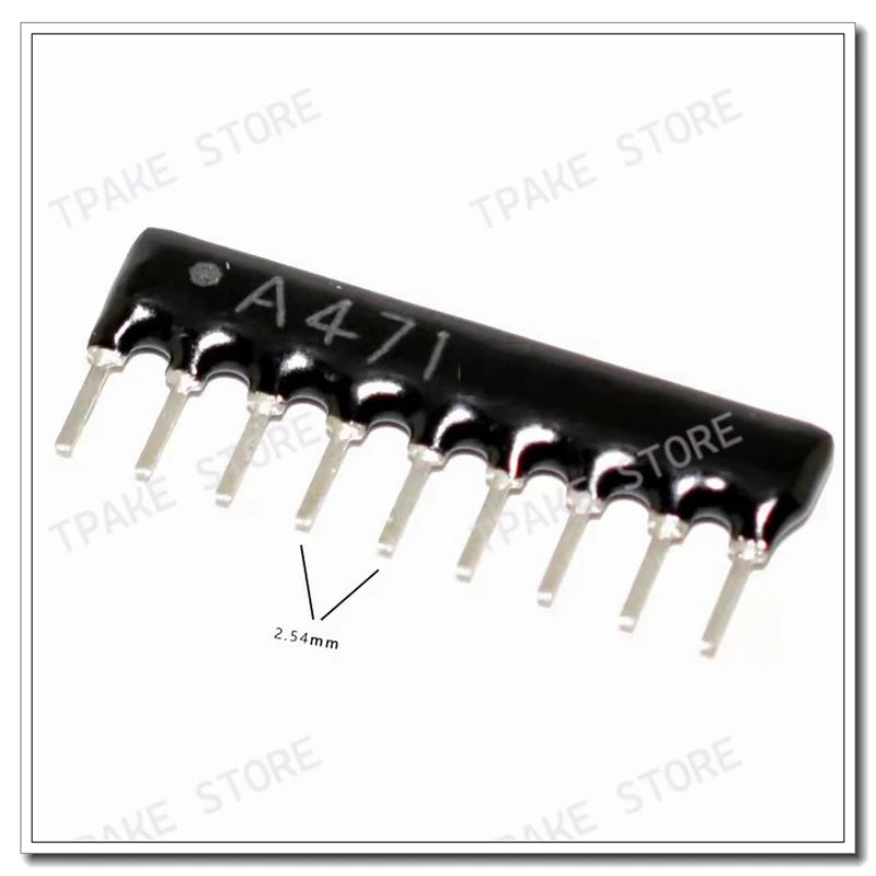 Resistor array 5/6/7/8/9PIN A102/152/202/332/472/512/103/203/223/333/104J 1K 1.5K 2K 3.3K 4.7K 5.1K 10K 20K 22K 33K 100K Ohm