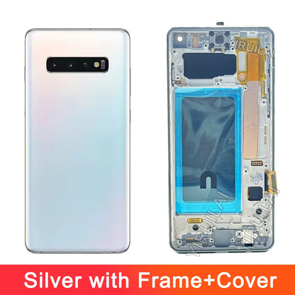 TFT probado S10 LCD para Samsung Galaxy S10 SM-G973F/DS G973U G973 LCD S10 pantalla LCD MONTAJE DE digitalizador con pantalla táctil reemplazo