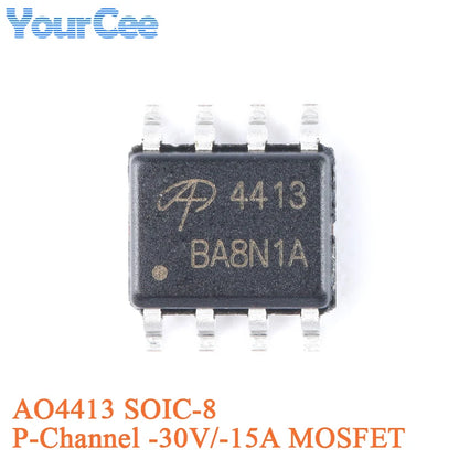MOSFET Canal-P AO4407A SMD SOIC-8 30V 12A (Opciones AO44xx disponibles) - Lote 5/20 Piezas