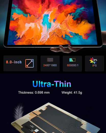 OLED Display 8 Inch 2K 2480x1860 IPS Amoled Screen Laptops Raspberry Pi Project OLED Screen Default Landscape Driver Board