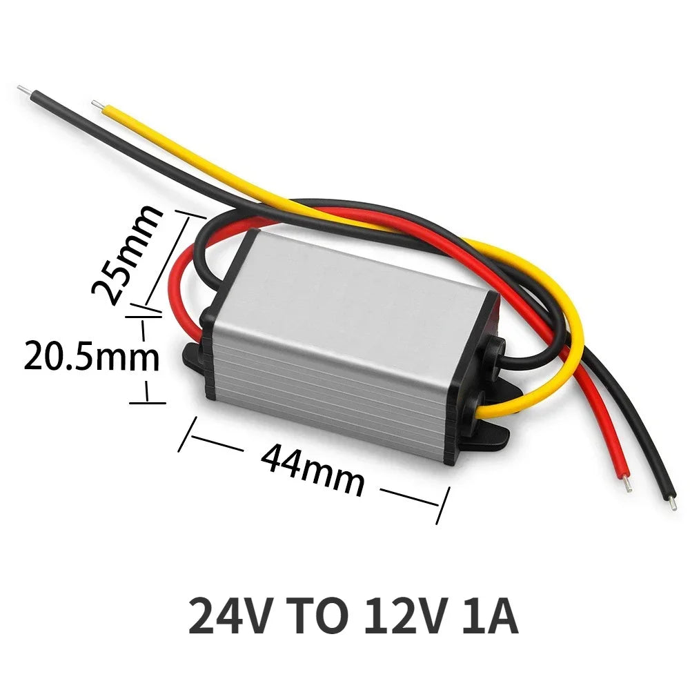 Convertidor DC-DC 24V a 12V 1A-5A Step-Down Buck Módulo Impermeable Regulador Voltaje
