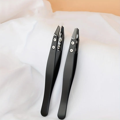 Pinzas Puntiagudas Cerámica Zirconia / Acero Inoxidable Puntas Inclinadas para Cejas/Barba/Pelo/Pestañas