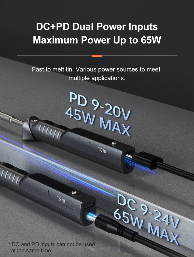 Original TS101 Soldering Iron Electric 65W Temperature Adjustable Programming TS100 Soldering Iron New Upgrade