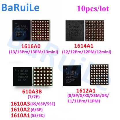 Circuito Integrado (IC) Carga USB Tristar U2 (1610A1-A3/610A3B/1612A1/1614A1/1616A0) para iPhone 6S-14 Pro Max (10 Unidades) (Nota: Duplicado Fila 40 lote anterior)