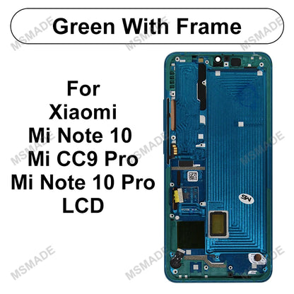 6.47" AMOLED For Xiaomi Note 10 LCD Display Touch Screen Assembly For Xiaomi CC9 Pro Display MI Note 10 Pro Replacement Parts