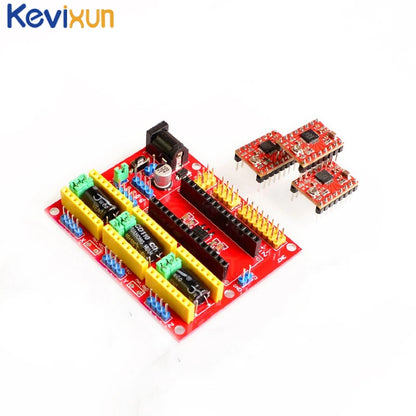 Placa Expansión CNC Shield V4/V3 para Máquina Grabado/Impresora 3D (Driver A4988) Arduino DIY Kit