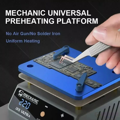MECHANIC 220V Lightweight IX5 Ultra Universal Preheating Platform Layering Uniform Heating with Clamp for Motherboard Repair