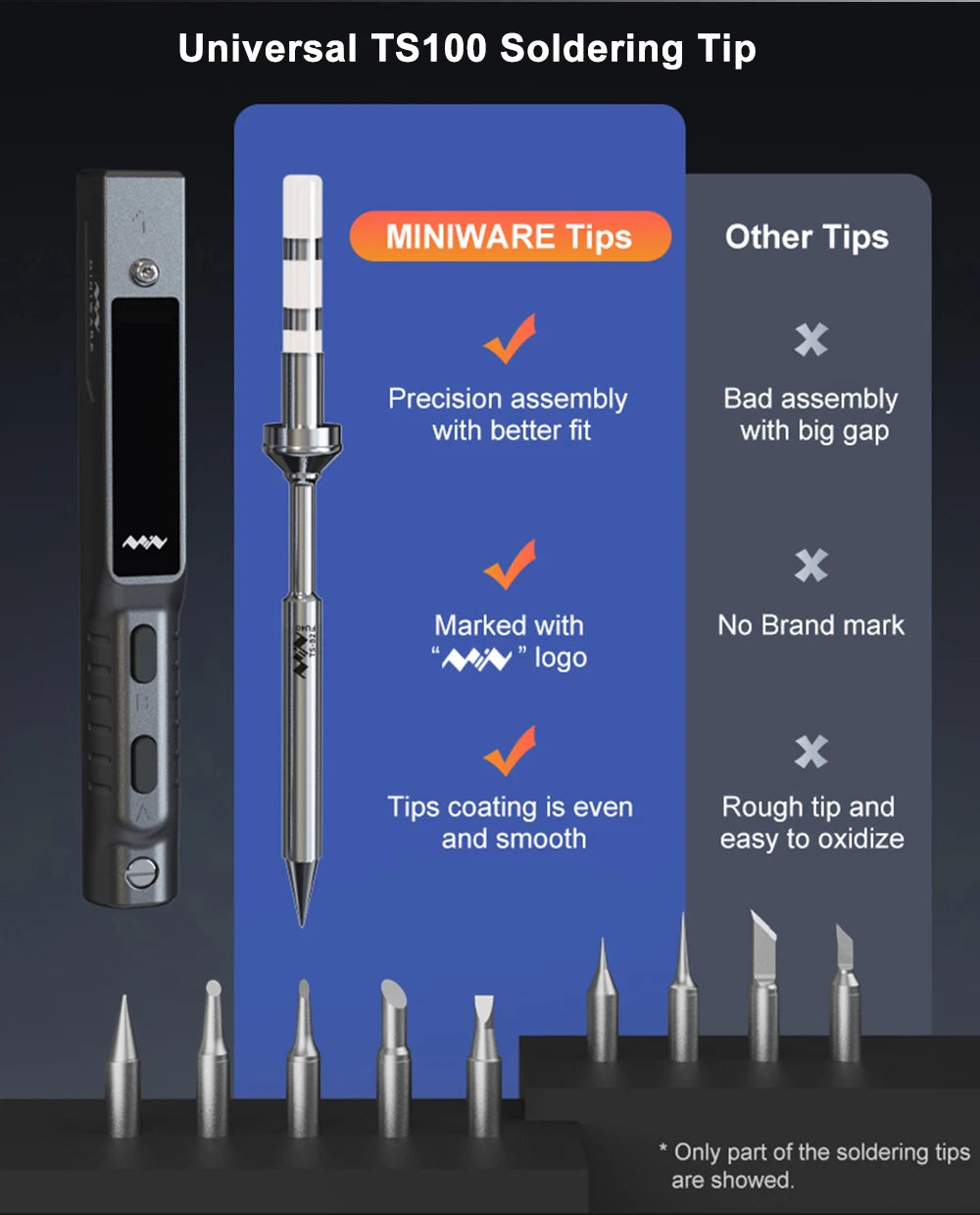 Original TS101 Soldering Iron Electric 65W LCD Temperature Adjustable Programming New TS100 Soldering Iron Upgrade