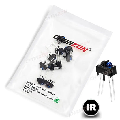 10pcs TCRT5000 TCRT5000L IR LED Emitting Diode Infrared Switch Sensor Light Lamp Micro Infra Red Phototransistor DIY PCB Circuit