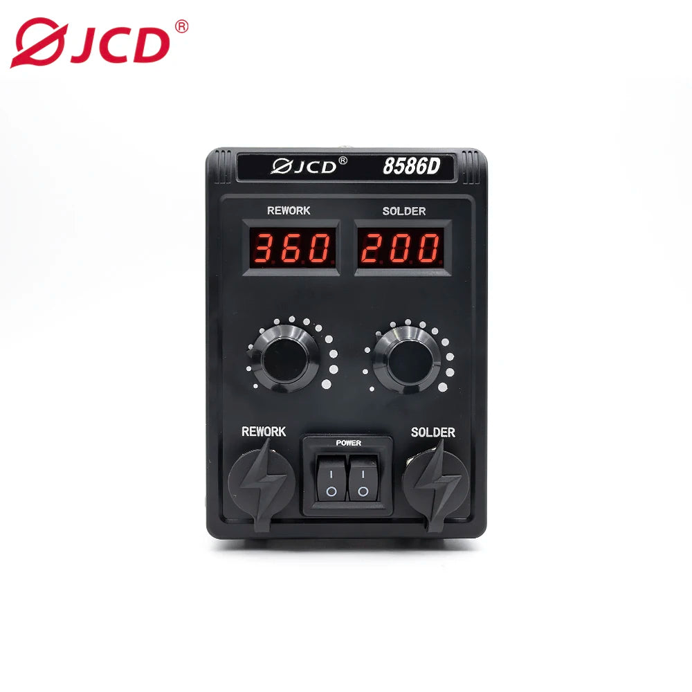 JCD 8586D Soldering Station 2 IN 1 750W Hot Air Gun LCD Dual Digital Display Electric Soldering Iron SMD Welding Rework Station