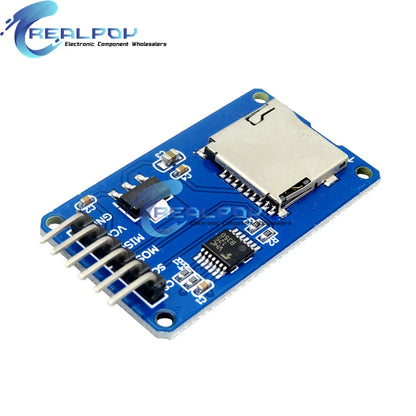 Módulo Lector Tarjetas Micro SD/Mini TF Shield con Interfaz SPI para Placa Expansión Arduino DIY Kit