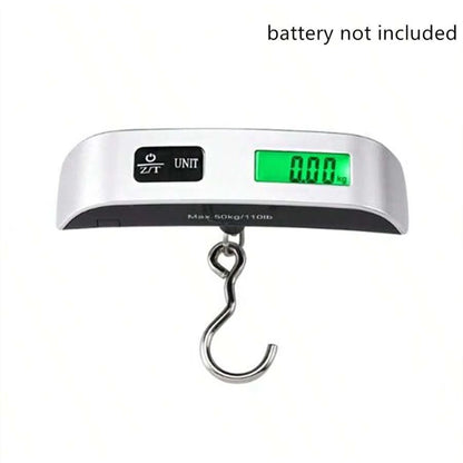 Balanza Portátil Digital LCD (110lb/50kg) Electrónica Colgante para Equipaje/Maleta Viaje (Herramienta Peso Bolsa)