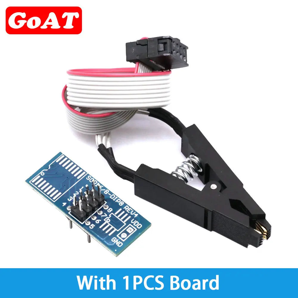 Kit Programador USB CH341A 24/25 Series EEPROM Flash BIOS + Clip Test SOIC8/SOP8 (Variante 2)