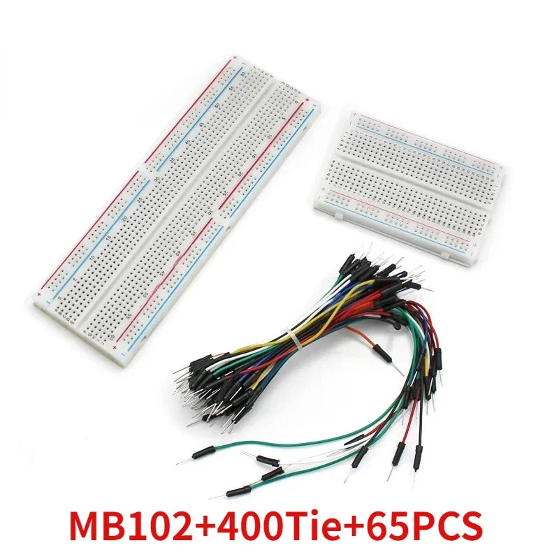 Breadboard Jumper Wire Dupont Line Kit MB102 ZY-204 400 Tie Points Solderless PCB Breadboard DIY Mini Test Protoboard Kits