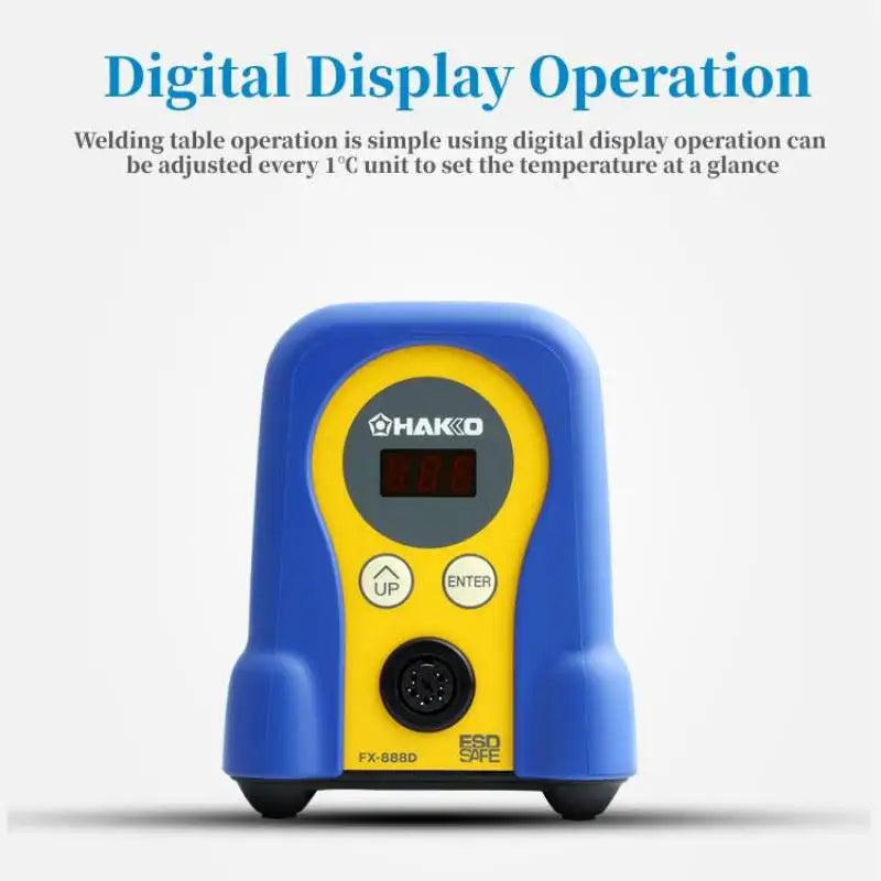 Original HAKKO FX-888D Digital Soldering Stations With FX-8801 Hanldle Solder Tool ESD Safe For PCB Professional Repair