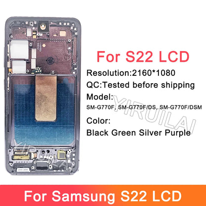 TFT para Samsung Galaxy S22 5G pantalla S901B S901U S901W S901N pantalla LCD reemplazo del ensamblaje del digitalizador de pantalla táctil