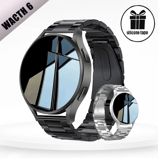 Smartwatch 2024 6 Pro (1.32", 160x160) Llamada Bluetooth, Diales Personalizados, Monitor Salud/Deporte para Hombre/Mujer