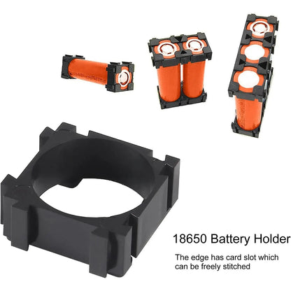 Soporte Plástico Batería Litio 18650 (Pack Bracket Cilíndrico, Espaciador Celda) para Montaje Fijo DIY (100 Unidades)
