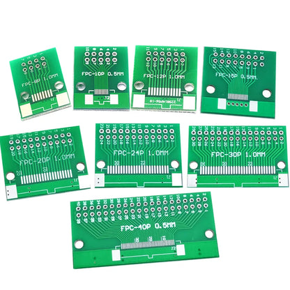 Placa Adaptadora FPC/FFC (0.5mm/1.0mm) a DIP 2.54mm (Conector Soldado, 4-60 Pines)
