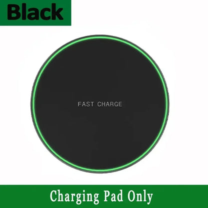 Cargador Inalámbrico Rápido Inducción para iPhone X/XR/XS Max/Mini / 12/13/15/16 Pro / Samsung S8-S10/S21/S22/Note (2025)