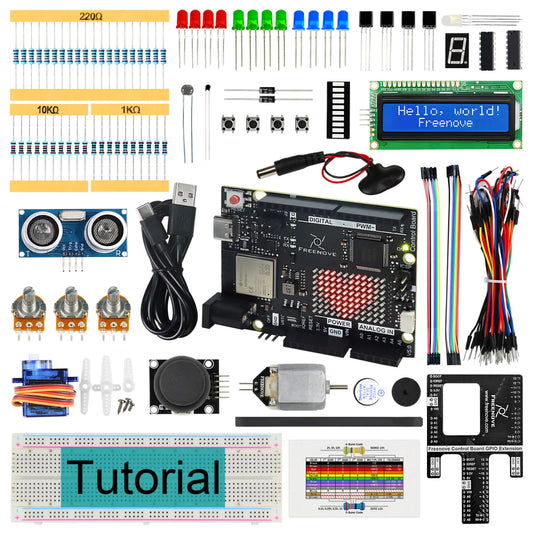 Kit Inicio Freenove Super para Arduino UNO R4 WiFi Mini (V5, ARM Cortex-M4, 172 Items, 60 Proyectos, Tutorial 305 Págs)