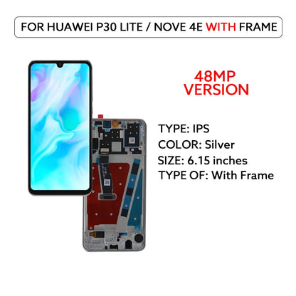 IPS LCD Screen For Huawei P30 Lite LCD Display Touch Screen Digitizer Assembly For Huawei Nova 4e Display Screen Replace Parts