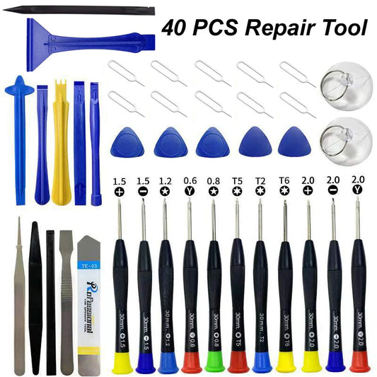 Kit Herramientas Mano Reparación Teléfono Móvil (Palanca Plástico/Espátula Apertura Destornillador) Desmontaje Pantalla iPhone/iPad/Laptop