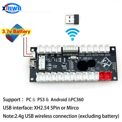 Placa Encoder USB Zero Delay para Joystick Controladora Juego Lucha compatible Raspberry Pi/PC/PS3/Switch/Android (DIY Arcade Neo Geo)