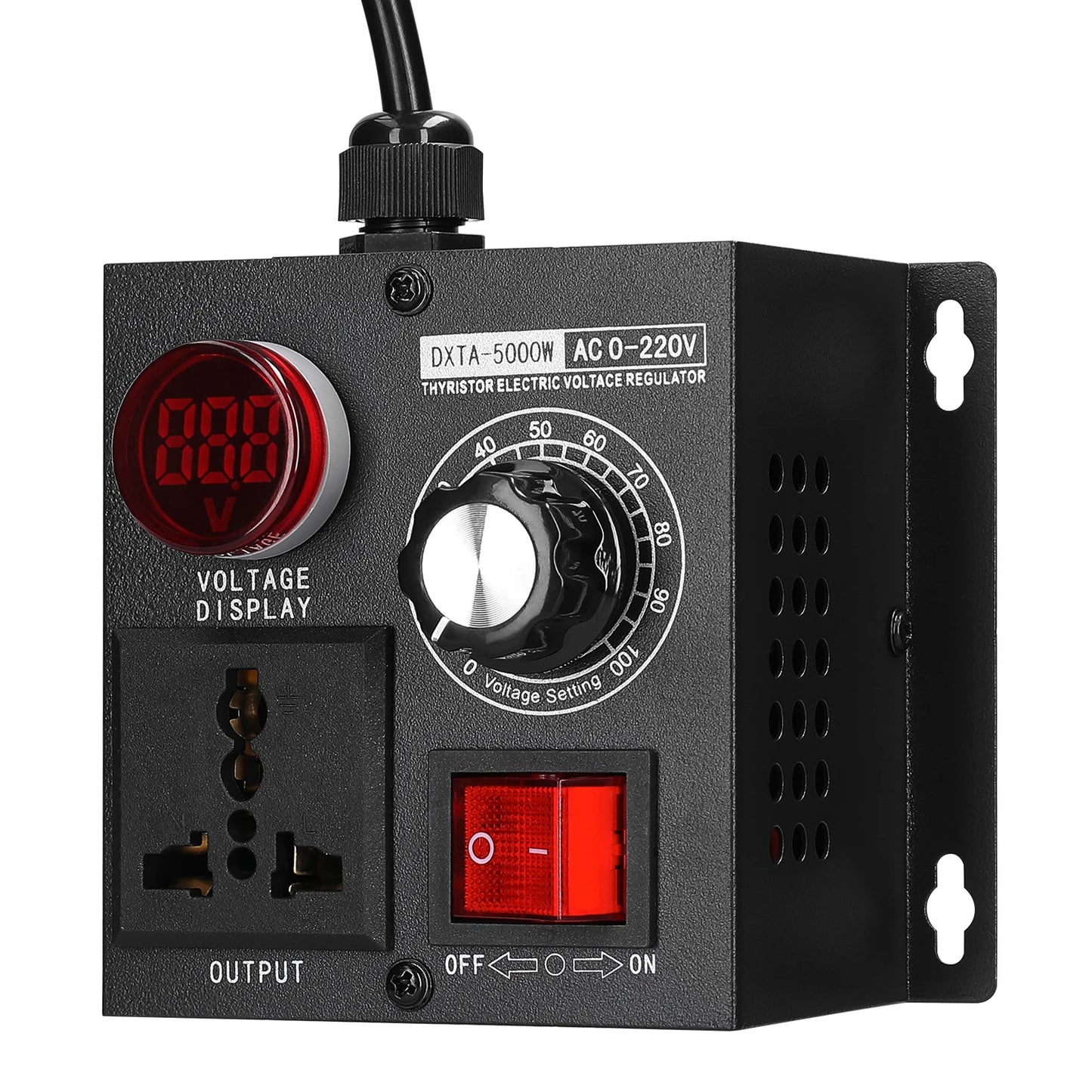 Regulador Voltaje AC 220V 4000W/5000W SCR Dimmer Ajustable Velocidad/Temperatura/Luz