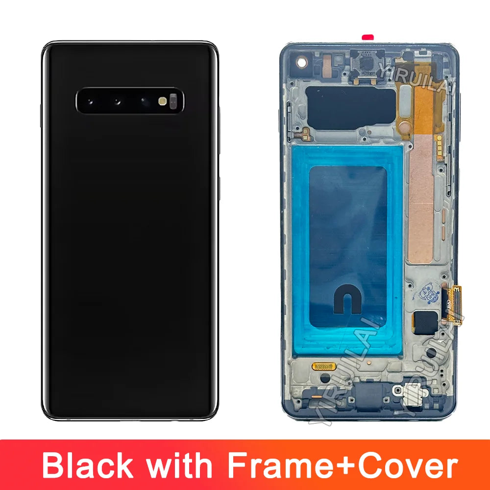 TFT probado S10 LCD para Samsung Galaxy S10 SM-G973F/DS G973U G973 LCD S10 pantalla LCD MONTAJE DE digitalizador con pantalla táctil reemplazo
