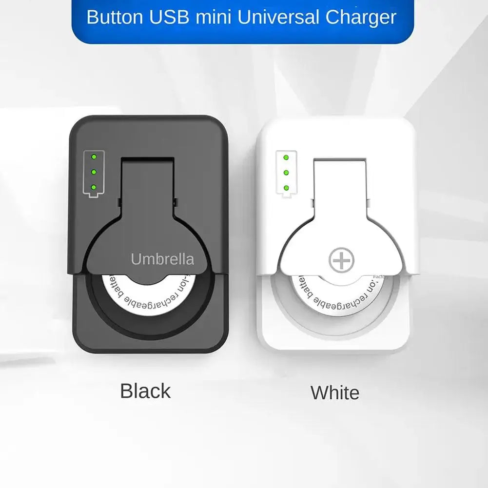 Mini Cargador Universal Portátil para Baterías Pila Botón (LIR2016/LIR2025/LIR2032/LIR1025) con Indicador LED