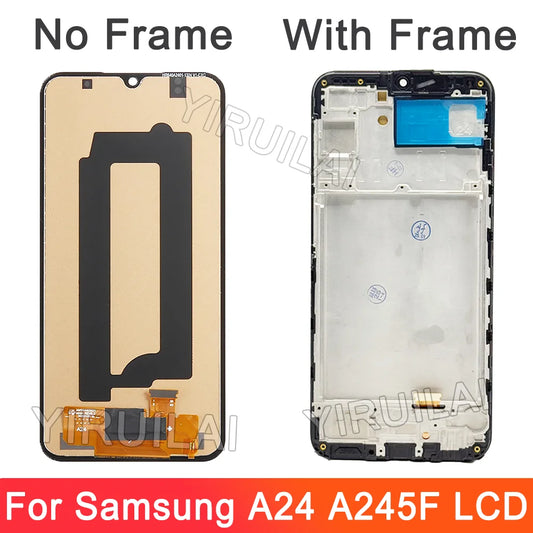 Pantalla de prueba TFT A24, para Samsung Galaxy A24 4G pantalla LCD SM-A245F reemplazo de pantalla táctil para pantalla Samsung A24 con marco