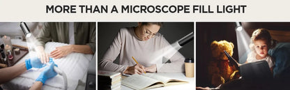 Elikliv Gooseneck Auxiliary Lights for Digital Microscope 118cm Flexible Microscope LED Lights with 3 Lighting Modes USB Cable