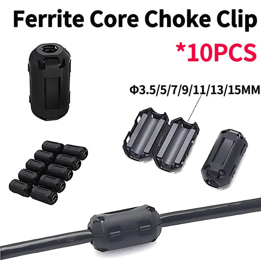 Filtro Ferrita Clip Snap Anti-Interferencia EMI/RFI - Varios Diámetros (3.5mm a 13mm)