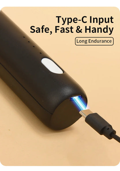 Espumador Leche Inalámbrico Eléctrico Recargable (Tipo C) Batidor Mano Acero Inoxidable Mini Mezclador Café/Cappuccino/Crema