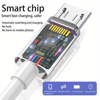Cable Carga USB A a Micro USB (1 Metro / 3 Pies) (Pack 3 Unidades)