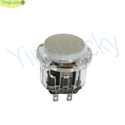 Botón Pulsador Arcade Transparente (30mm/24mm) Reemplazo para Máquina Arcade (1 Unidad)