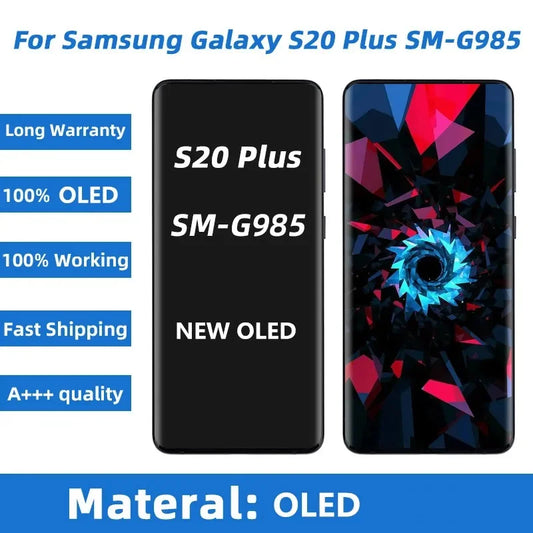 Pantalla LCD Super OLED S20 + para Samsung Galaxy S20 Plus lcd G986B G986U G985F/DS pantalla táctil LCD con montaje de digitalizador de marco