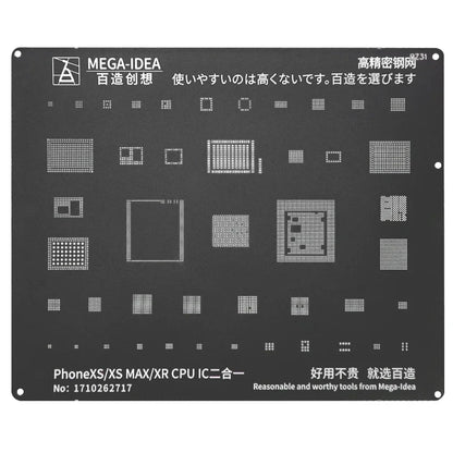 QIANLI MEGA-IDEA Black BGA Reballing Stencil Multifunction Universal Net for iPhone 6-16 Pro Max Planting Tin Steel Mesh tools