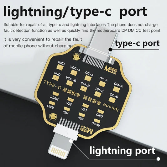 Placa PCB Test Micro USB / Tipo-C - Tester Flex Carga Dock para iPhone (U2) / Android