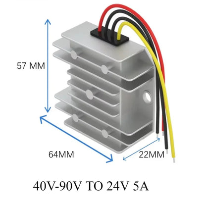 Convertidor Step-Down DC-DC 40V-90V a 24V (5A-50A) / 48V-72V a 24V Estabilizador Regulador Módulo Boost