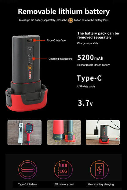 Termógrafo Infrarrojo UNI-T UTi320E / UTi260E Alta Resolución (320x240) - Cámara Térmica Portátil, Termómetro IR