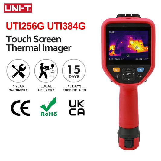 Cámara Térmica Profesional UNI-T UTi384G / UTi256G con Pantalla Táctil (-20~550°C) - Termógrafo Enfoque Manual, Grabación Video
