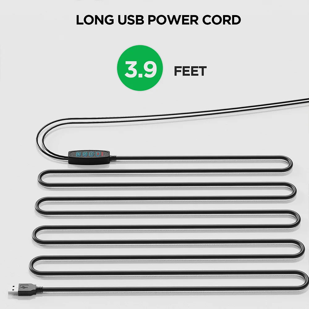 Elikliv Gooseneck Auxiliary Lights for Digital Microscope 118cm Flexible Microscope LED Lights with 3 Lighting Modes USB Cable