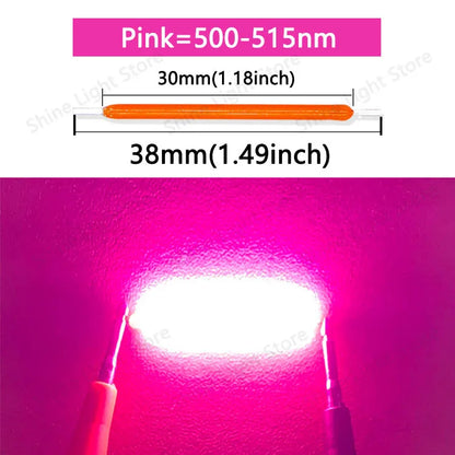 Filamento LED COB 3V 38mm para Bombilla Edison Decoración Hogar/Boda/Camping DIY (10-1200 Piezas)