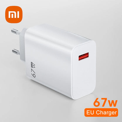Cargador Xiaomi Original 67W Carga Rápida GaN USB-C PD (EU/US/UK) + Cable USB-C
