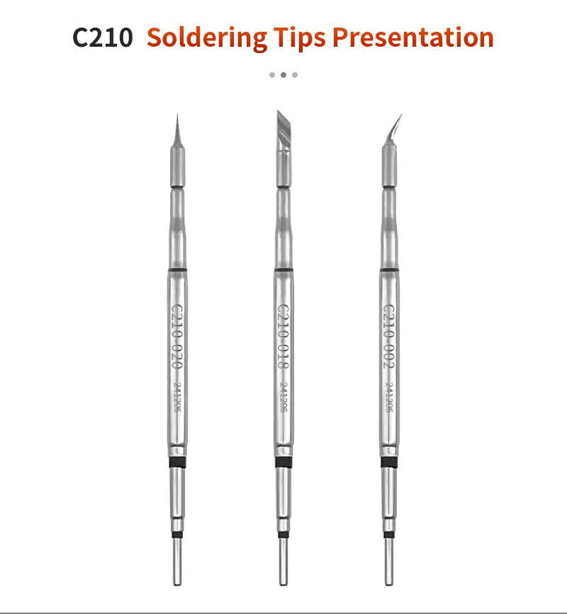 Original JBC C210 Soldering Iron Tips C210002/018/020 Universal Heating Core Efficient Heat fit JBC T210-A Precision Handle
